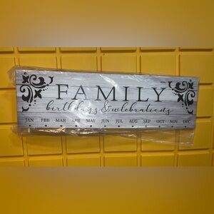 Family Birthdays & Celebrations Plaque